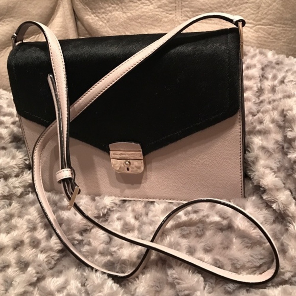 Kate Spade "Sayra" nude bag with calf hair ❤️